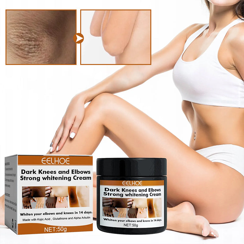Donkere knieën en ellebogen Sterke bleekcrème