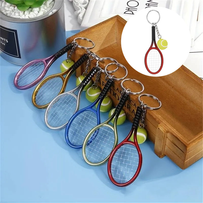 Mini tennisracket sleutelhanger