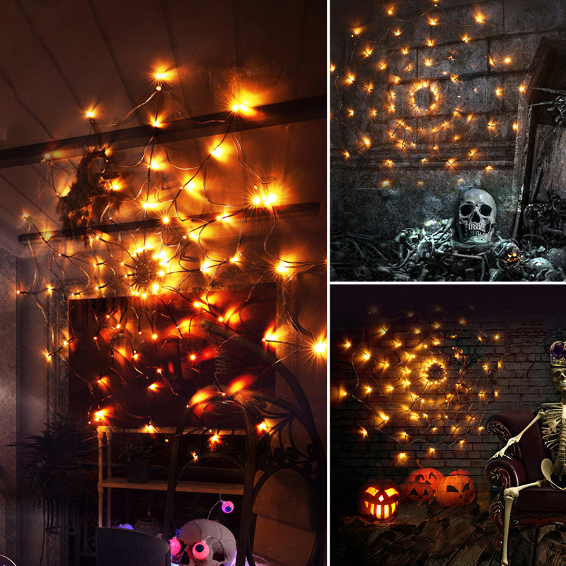 Halloween decoratieve verlichting Spinneweb LED-verlichting
