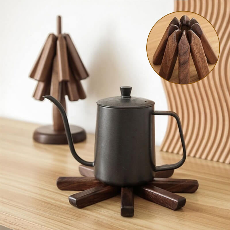 Zwarte walnoot houten tafelmat