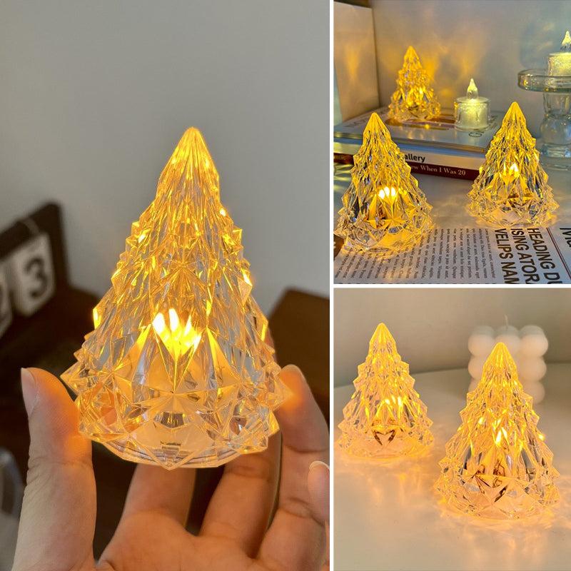 Mini LED Kristallen Kerstboom Nachtlampje