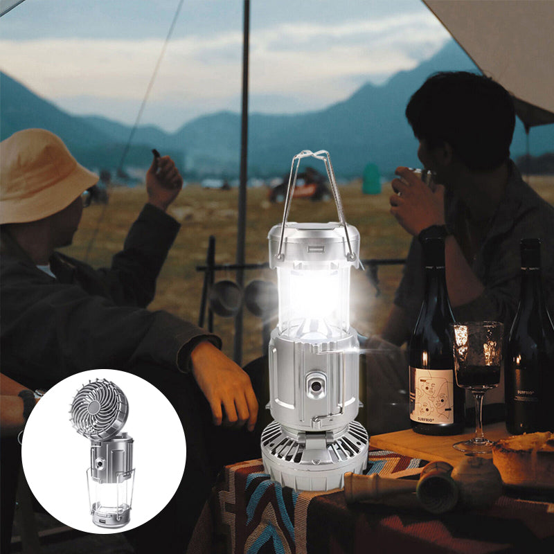 6-in-1 draagbare LED-campinglantaarn op zonne-energie