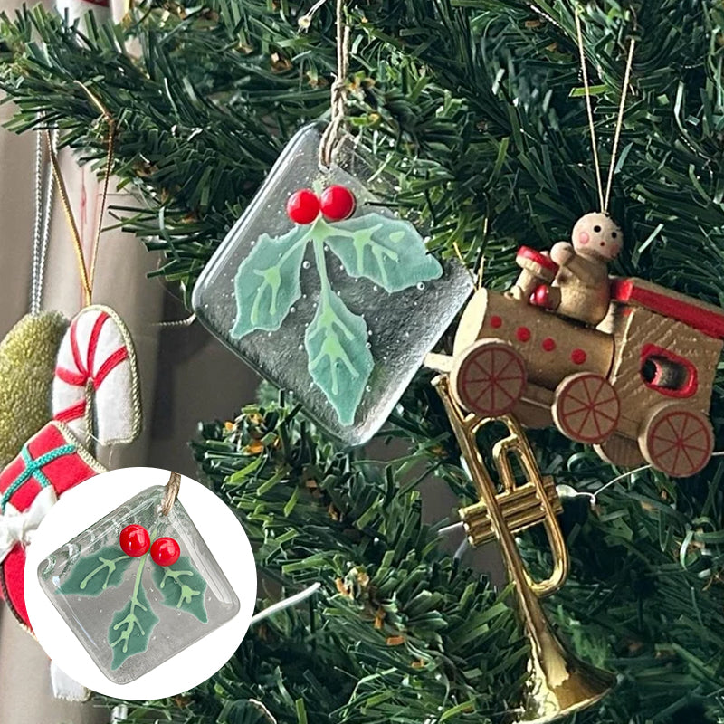 Gesmolten glazen kerstboomversiering