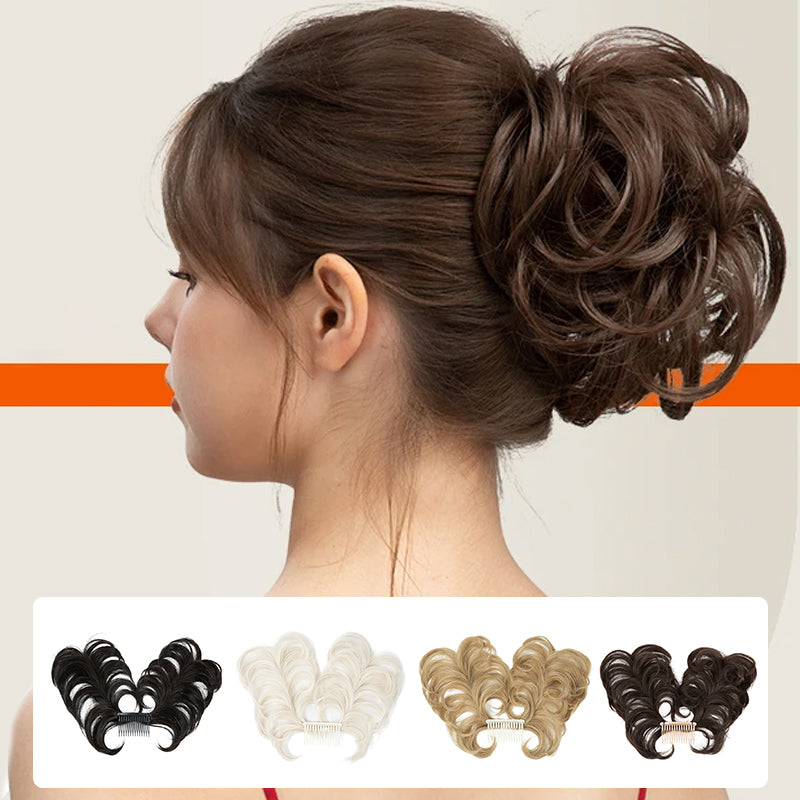 Moeiteloze elegantie zijkam met clip in haarknotje