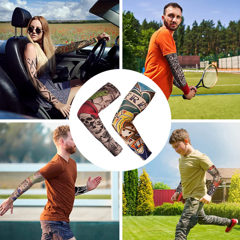Mouwen in tattoo-stijl Zonnebrandcrème mouwen