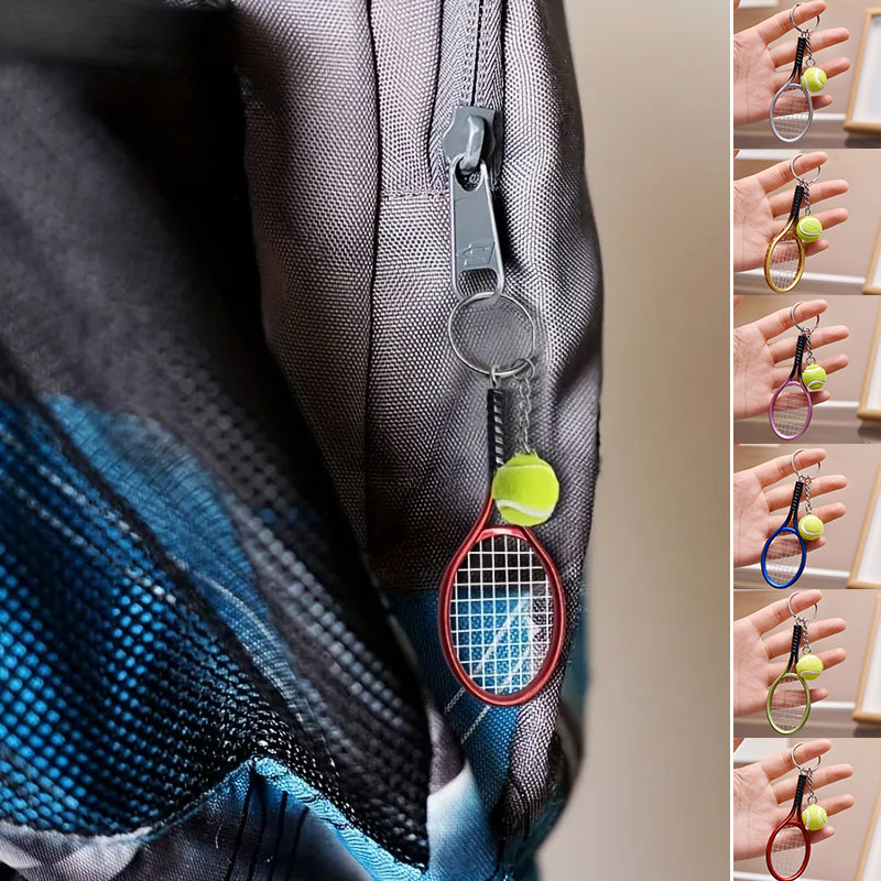 Mini tennisracket sleutelhanger