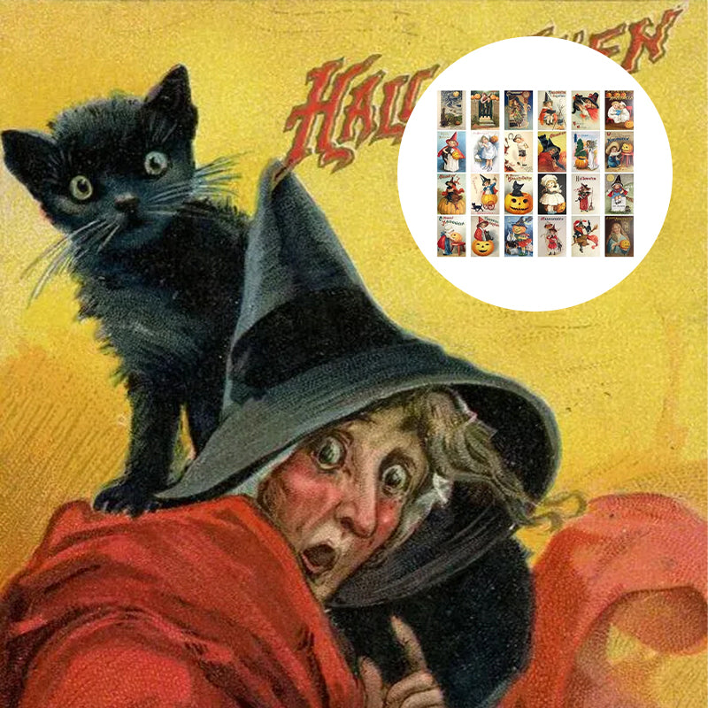 Vintage Halloween Ansichtkaarten set (24 stuks)