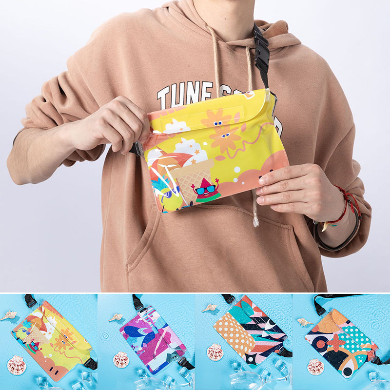 Trifold schoudertas met touchscreen