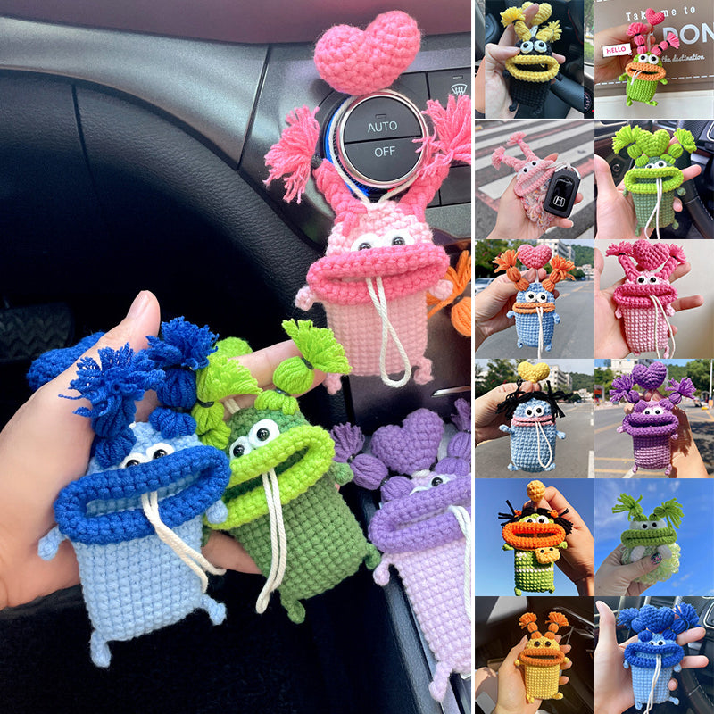 Creatieve uittrekbare Handgebreide Wollen Sleuteletui