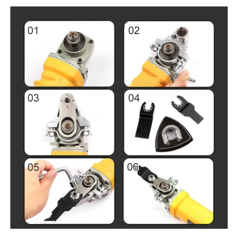 Steekmachine-adapterset voor haakse slijper voor model 100 houtbewerkingsgereedschap