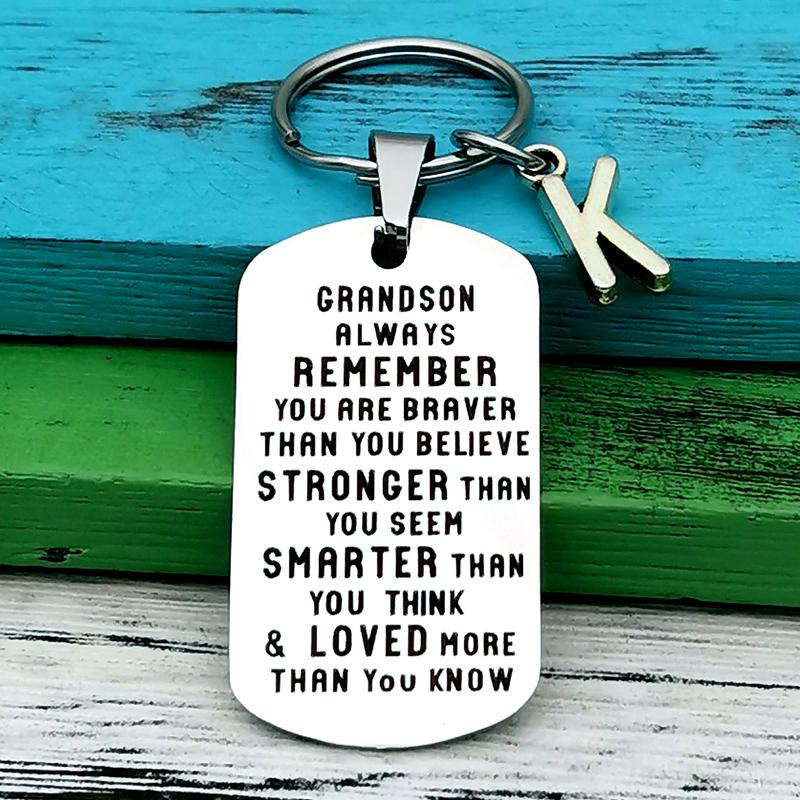Aan mijn kleinzoon kleindochter zoon dochter  gespersonaliseerde geschenk sleutelhanger