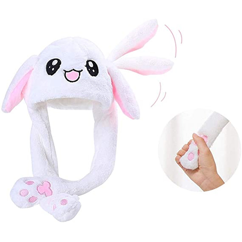 Schattige pluche oor springende konijnenhoed