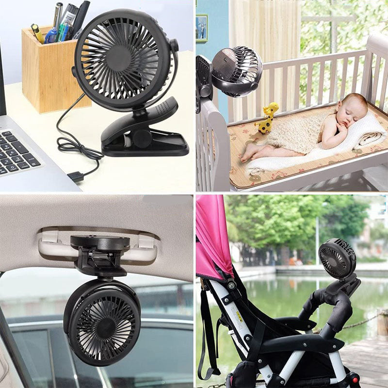 Draagbare stille clipventilator met 360 ° rotatie
