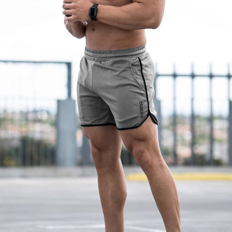 Sportshort met monogram voor heren in effen kleur