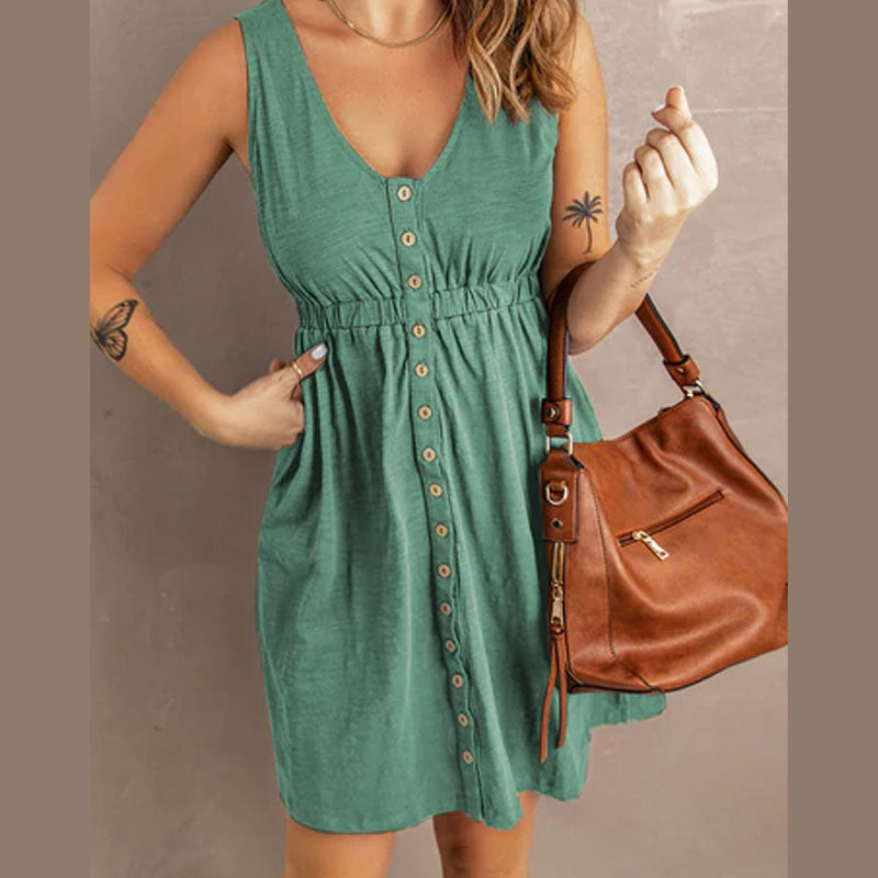 Elfootd mouwloze mini-jurk