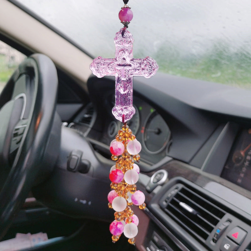 Kristallen kruis auto hanger