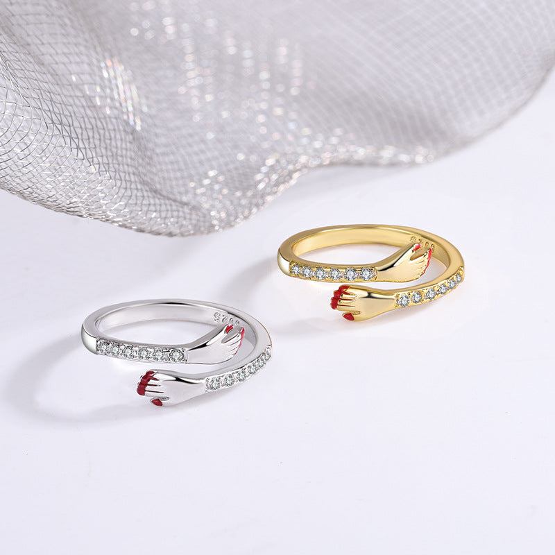 Diamanten knuffel ring