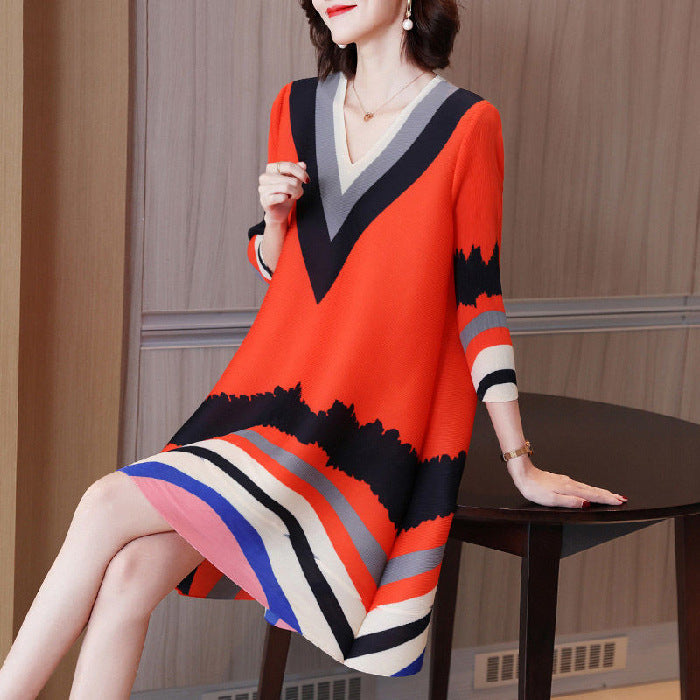 Jurk met driekwartmouwen