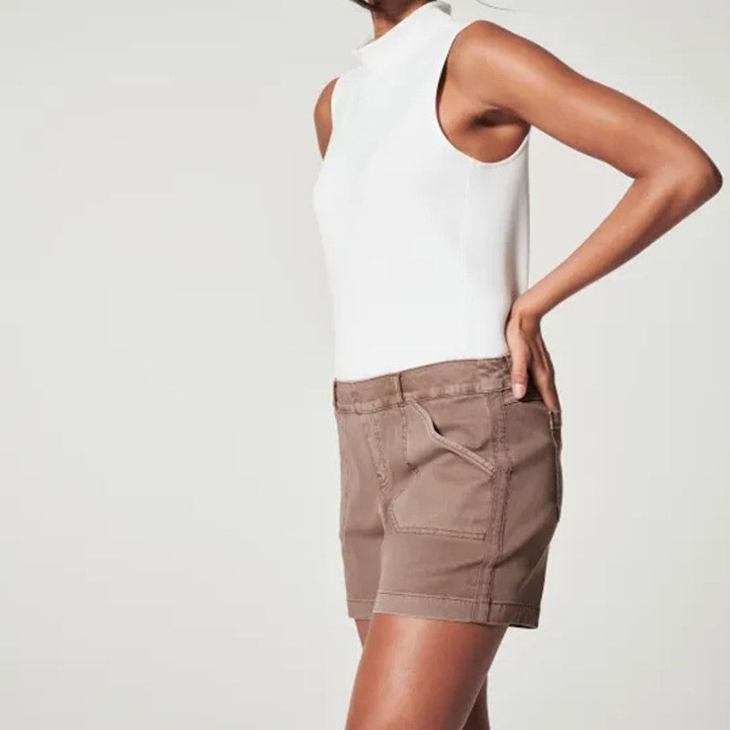 Damesshort van stretchtwill