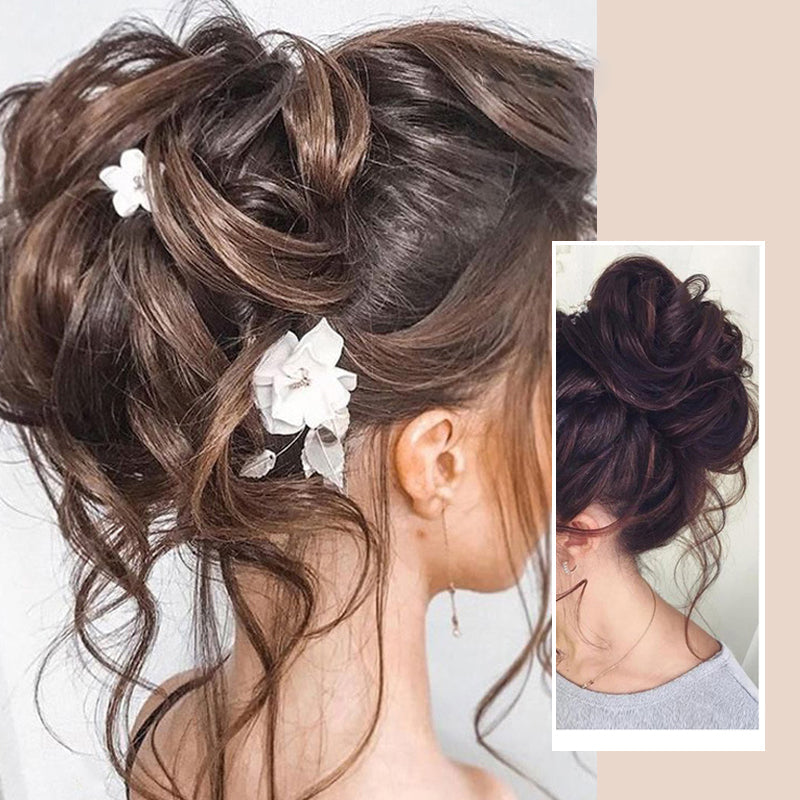 Rommelige knot haarstukjes