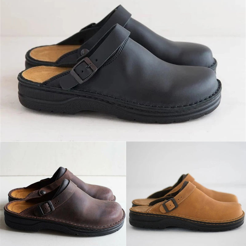 Premium zachte leren pantoffels