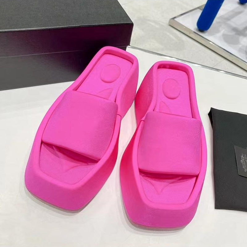 Luxe sandalen met vierkante neus