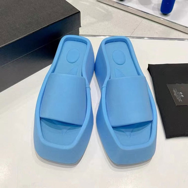 Luxe sandalen met vierkante neus