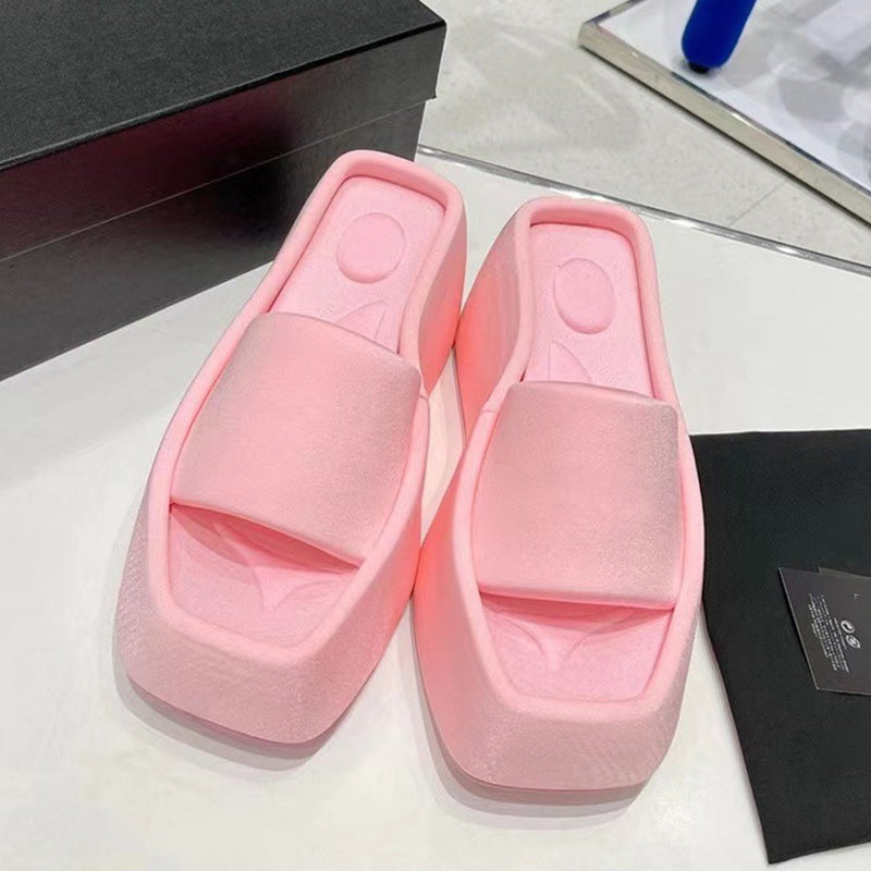 Luxe sandalen met vierkante neus