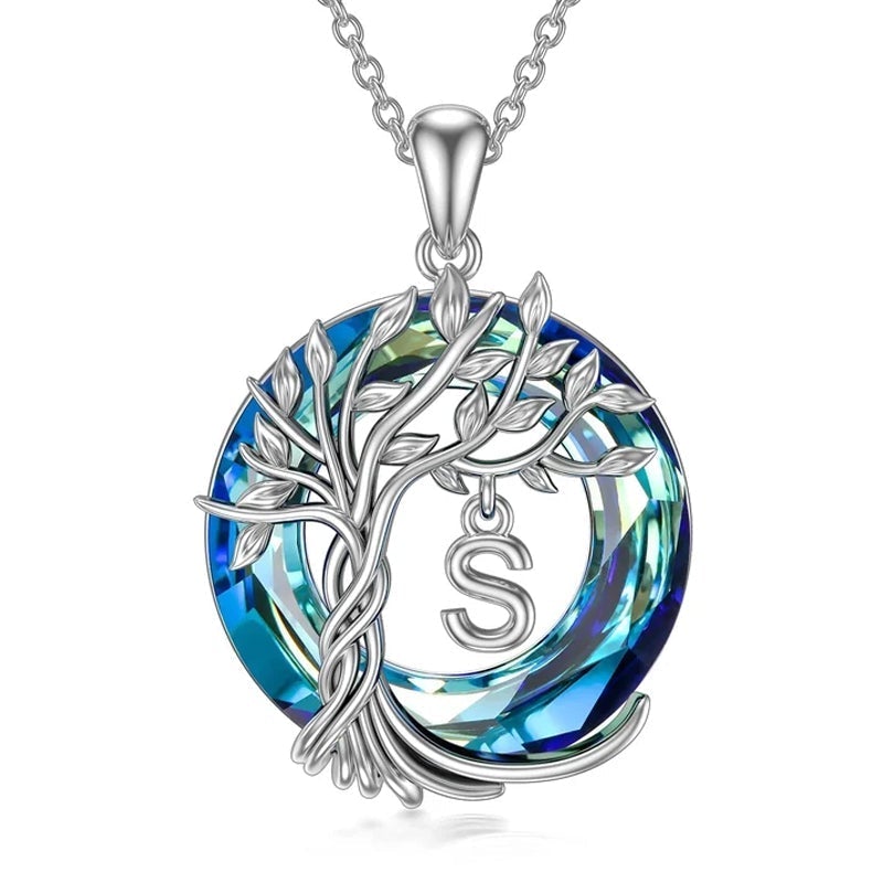 Levensboom kristallen hanger ketting