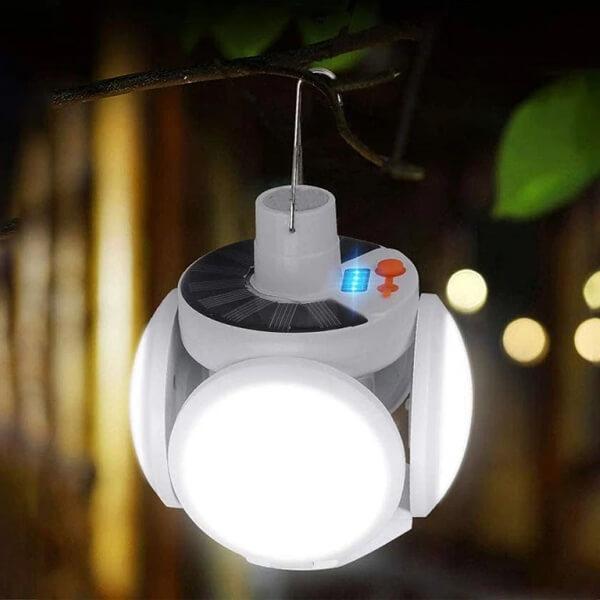 Op Zonne-Energie Aangedreven LED Opvouwbare Voetbal Campinglamp