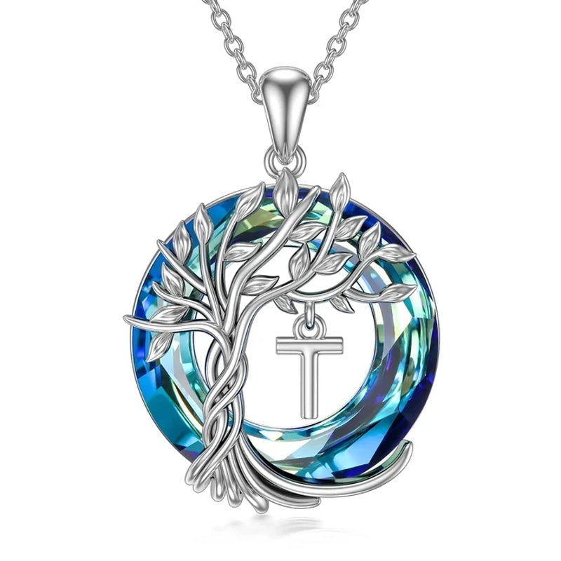 Levensboom kristallen hanger ketting