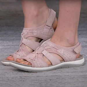 Vintage strandsandalen met platte zolen