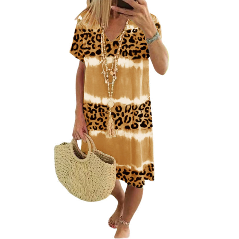 Sexy midi-rok met luipaardprint voor dames