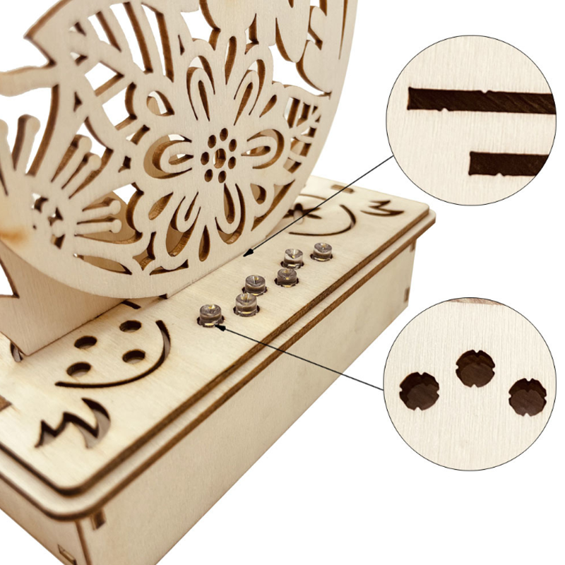 Houten doe-het-zelf-ornament in eivorm