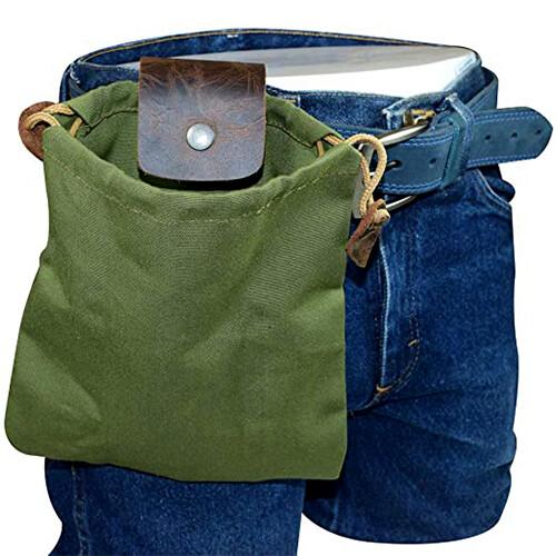 Leren en canvas bushcraft tas