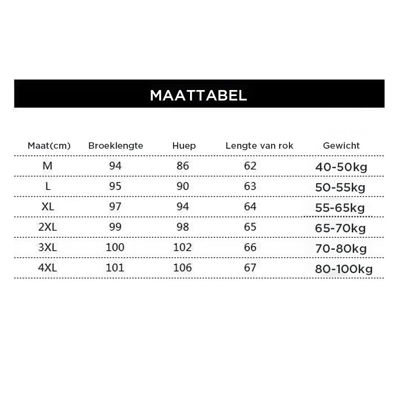 Winter thermische vlies legging met rok