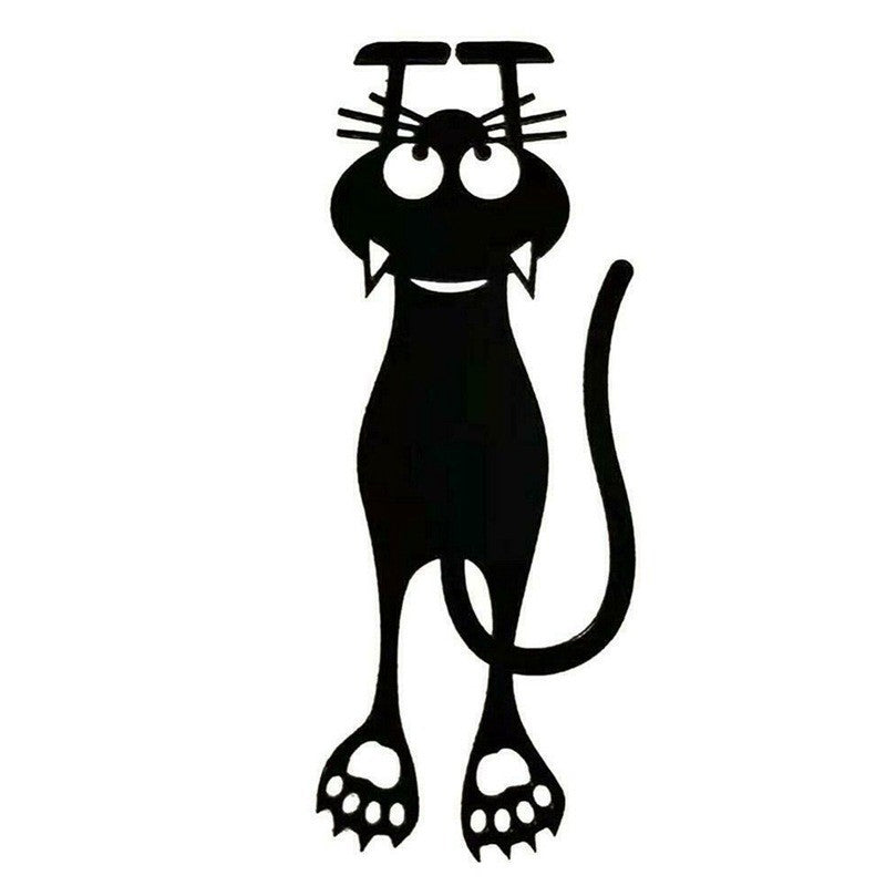Knipsel zwarte kitten bladwijzer