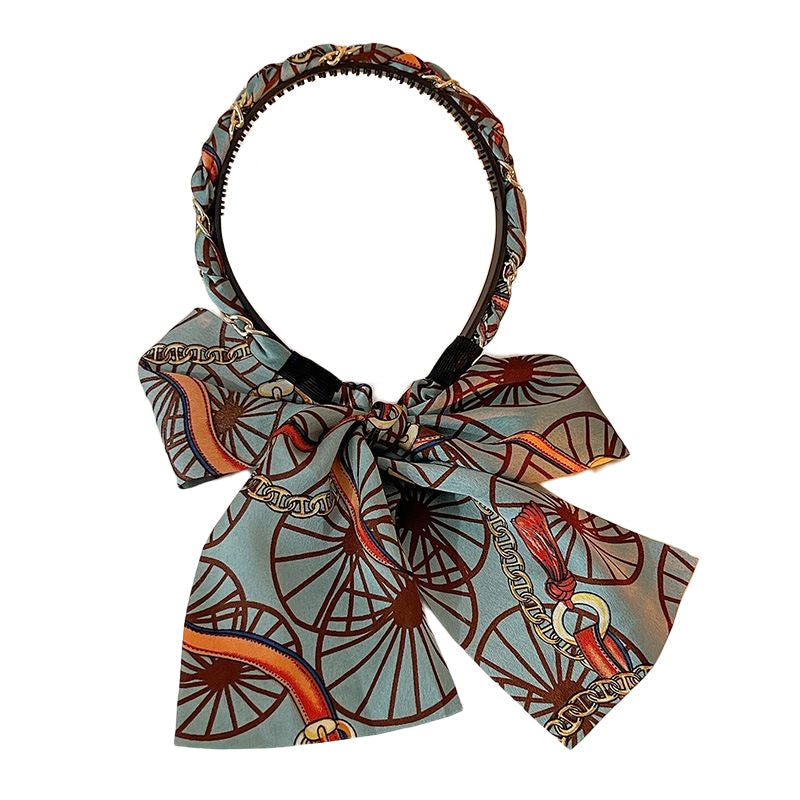 Retro hoofdband met lang lint