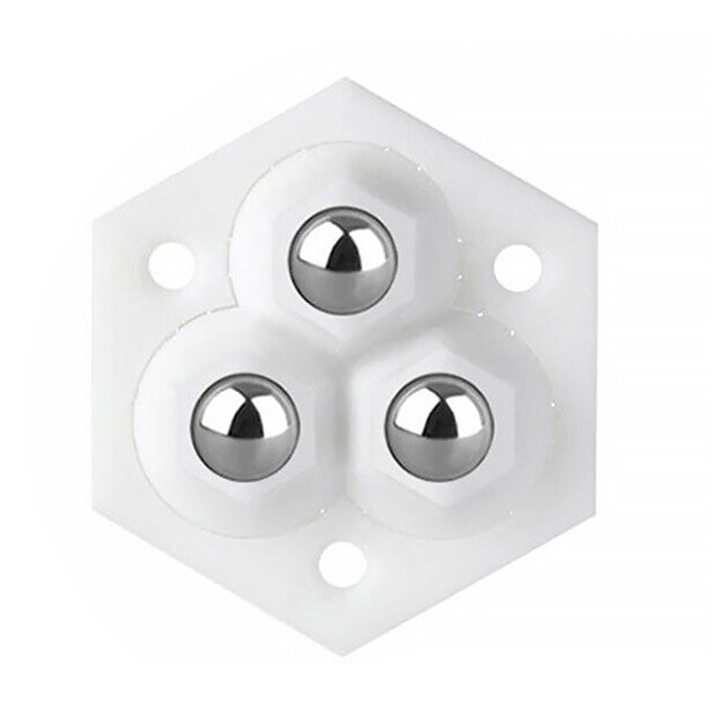 360° draaibaar zwenkwiel met drie kogels