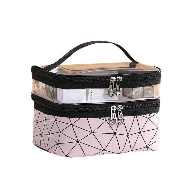 Dubbellaagse make-up tas