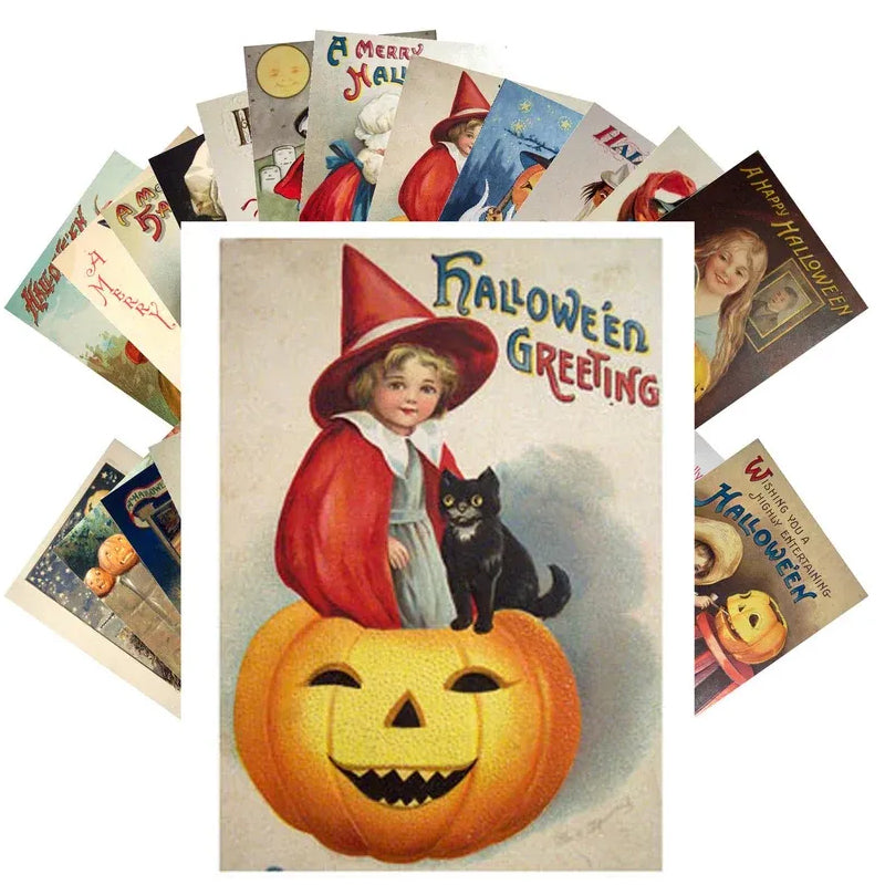 Vintage Halloween Ansichtkaarten set (24 stuks)