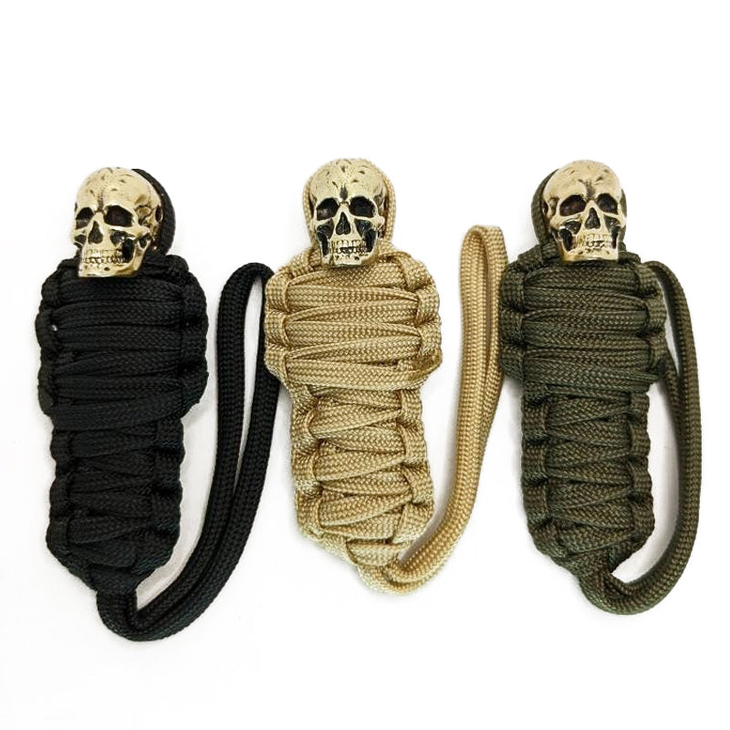 Paracord Sleutelhanger Mummie Messing Schedel