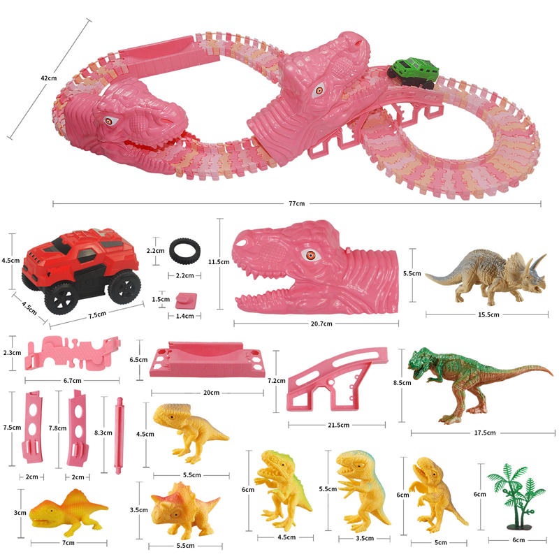 De supercoole dinosaurus racebaan