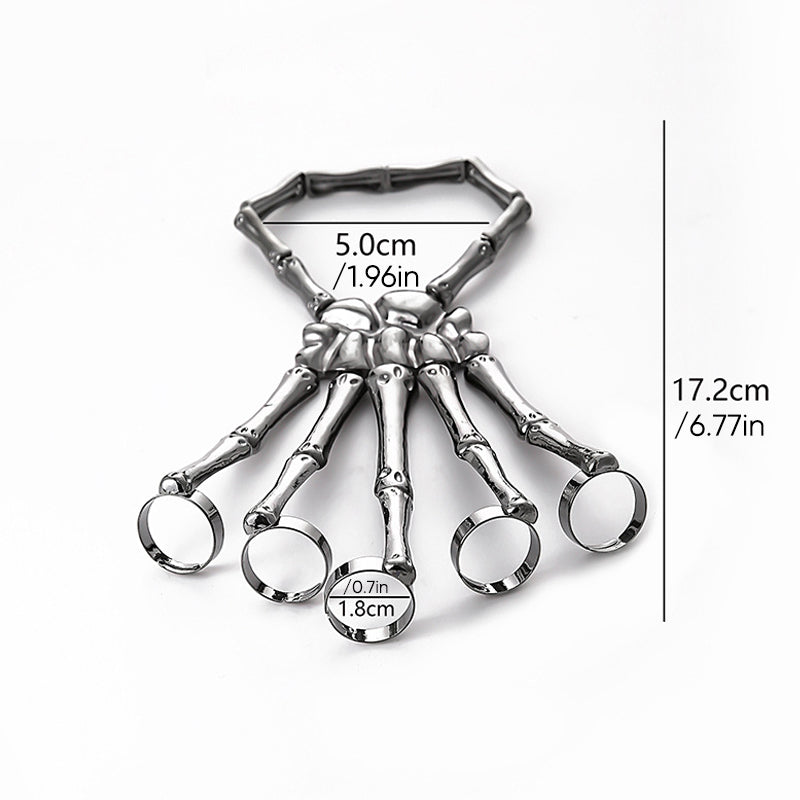 Metalen schedelarmband