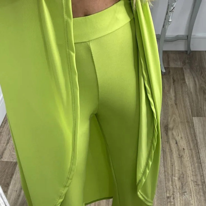 Tweedelige mouwloze damesset met ronde hals