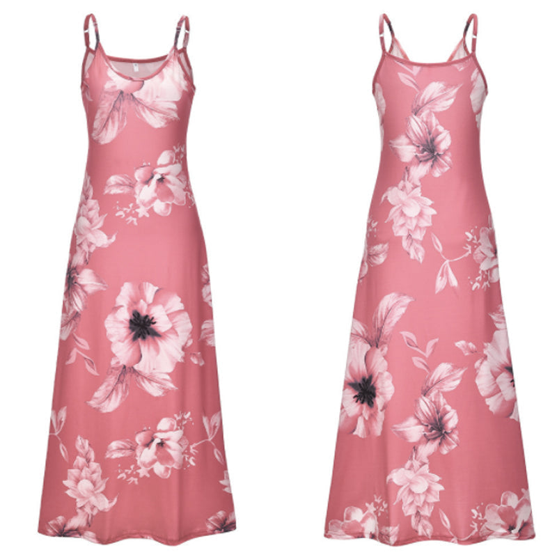 Maxi-jurk met bohemien mouwen en bloemenprint