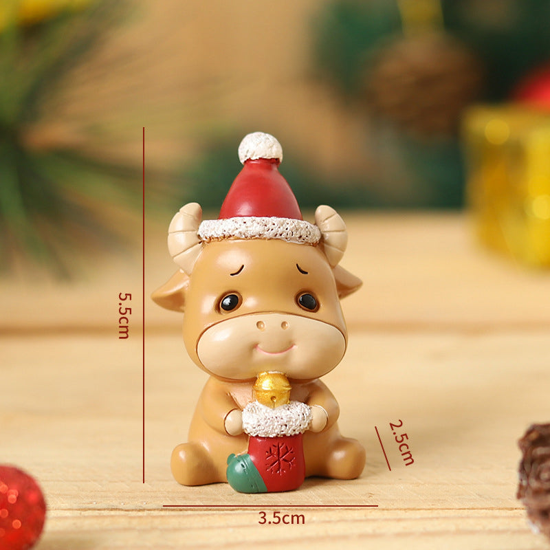 Handgemaakte dieren kerstman ornamenten