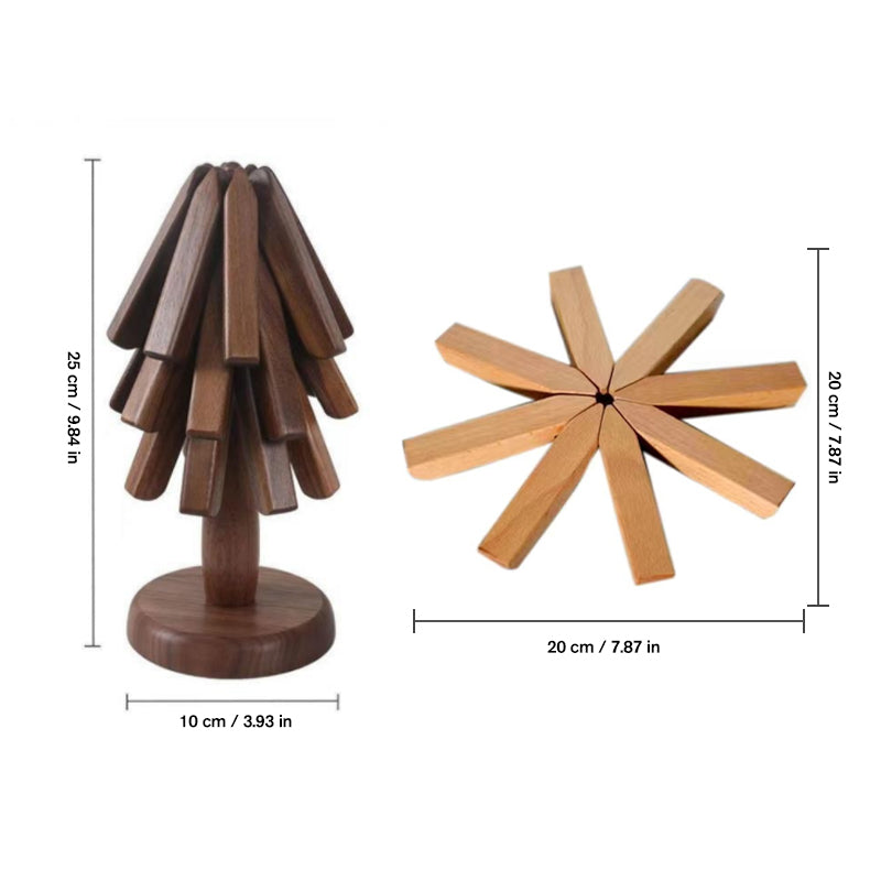 Zwarte walnoot houten tafelmat