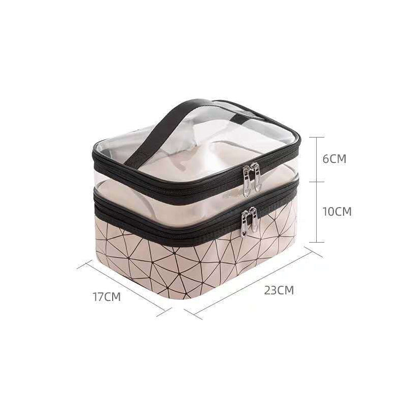 Dubbellaagse make-up tas