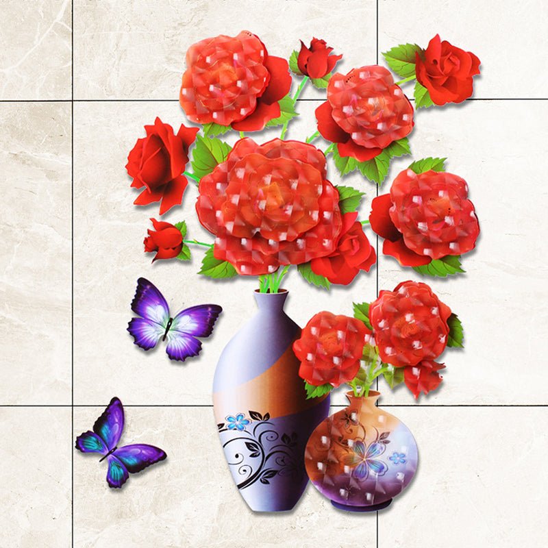 DIY plantenvaas 3D stereo stickers